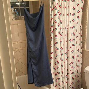 Silky cowl neck dress